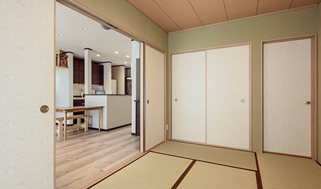 おしゃれな畳のあるリビング